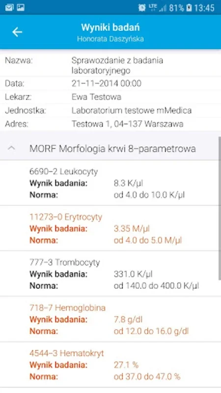 Informacje Medyczne for Android - Secure Medical Access