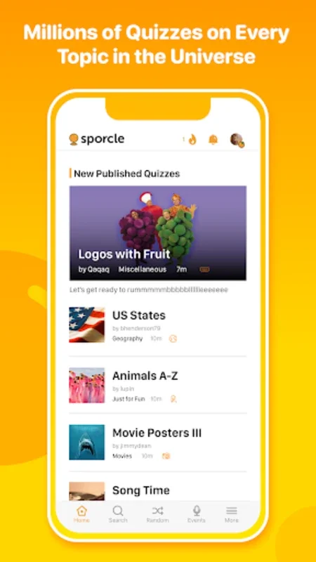 Sporcle for Android - Dive into Over 1M Trivia Quizzes