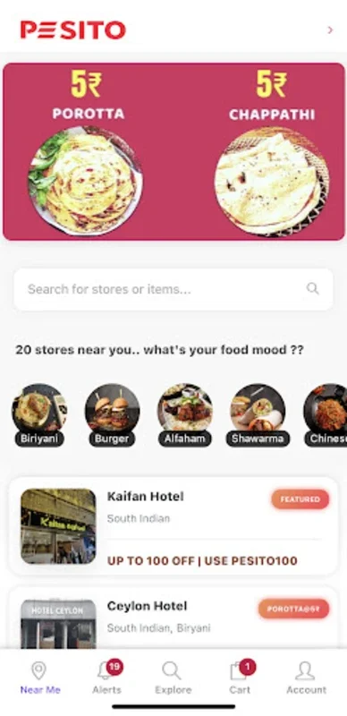 Pesito for Android - Wide Food Delivery in Towns