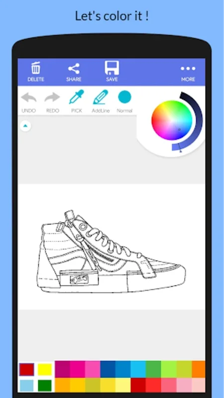 Cool Sneakers Coloring Book for Android - Relax and Create