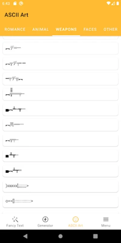 Fancy Text Symbols for Android - No Downloading Needed