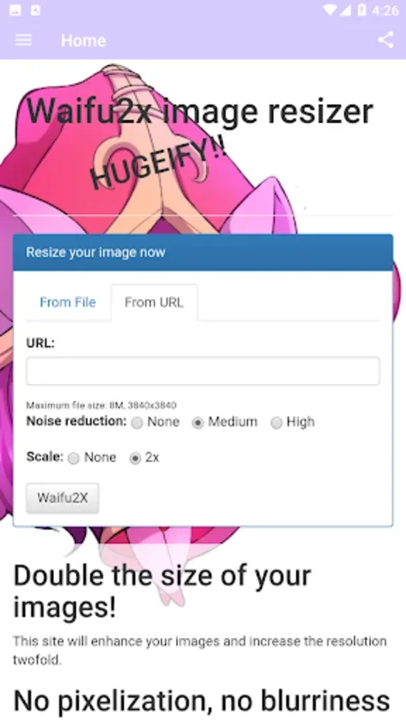 Waifu2x - Image Resizer for Android: Enhance Images