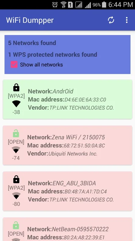 WiFi Dumpper ( WPS Connect )‏ for Android: Check Router Vulnerability