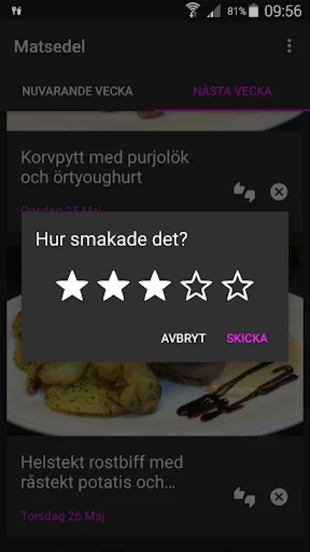 Mitt Käk! for Android - Customizable School Lunches