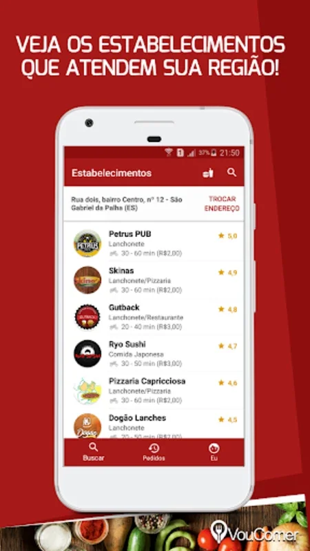 VouComer - Delivery de Comida for Android: Effortless Food Ordering