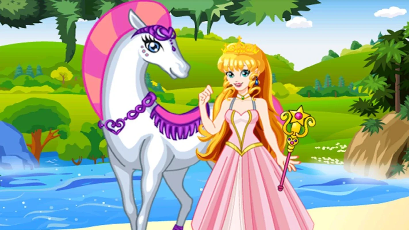 White Horse Princess Dress Up for Android - No Downloading Needed