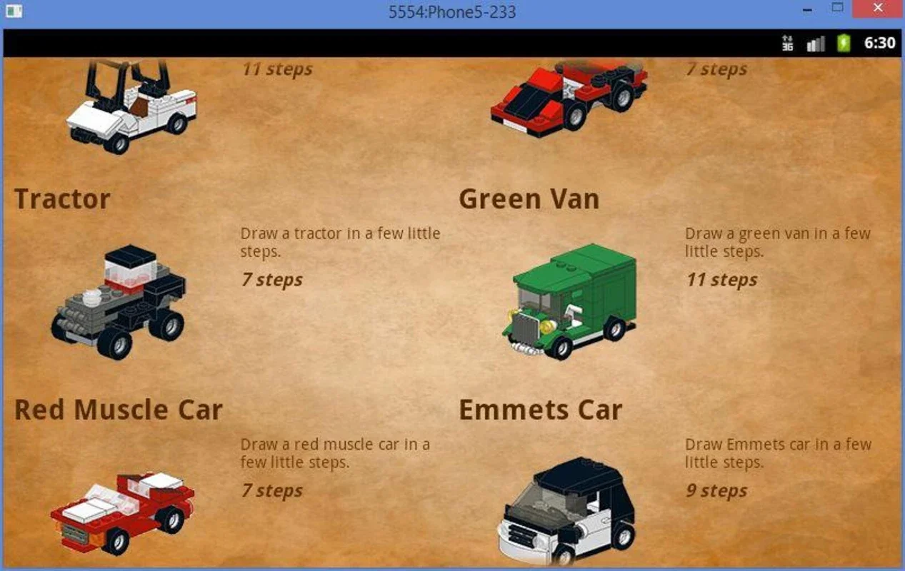 Cars in Bricks for Android: Build Creative Cars