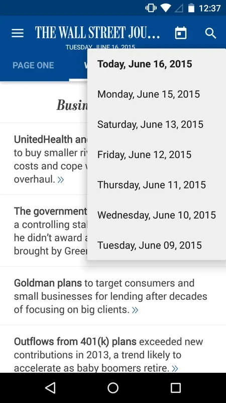 The Wall Street Journal for Android: Stay Informed