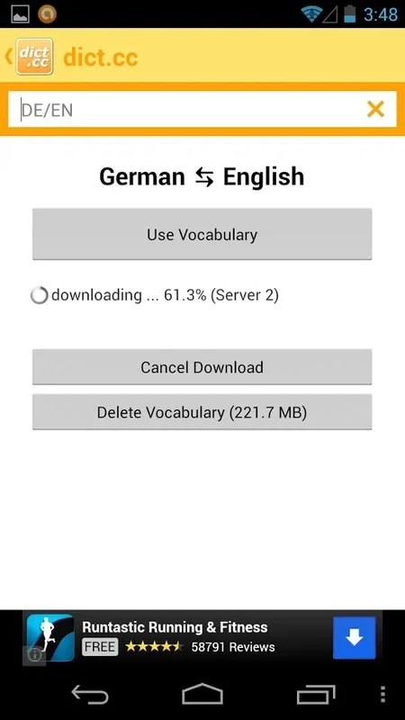 dict.cc for Android - Powerful Multilingual Dictionary