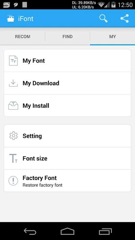 iFont (Expert of Fonts) for Android - Customize Your Fonts