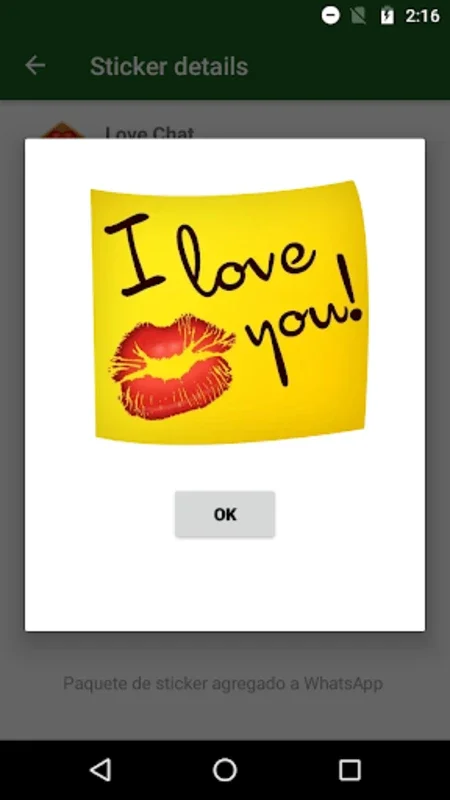 WASticker Love in love for Android - Enhance Messaging