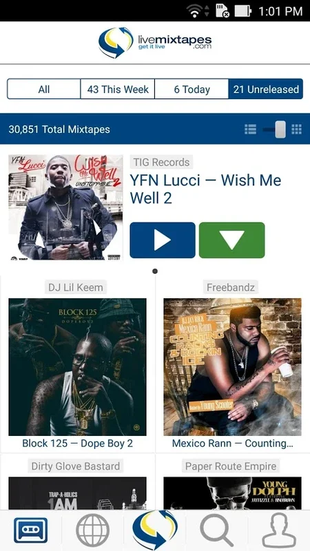 LiveMixtapes for Android - Enjoy Fresh Hip-Hop Mixtapes