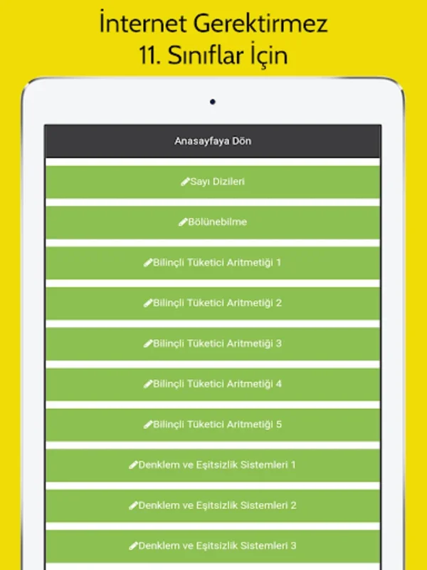 11. Sınıf Tüm Ders İnternetsiz for Android - Comprehensive Test Prep