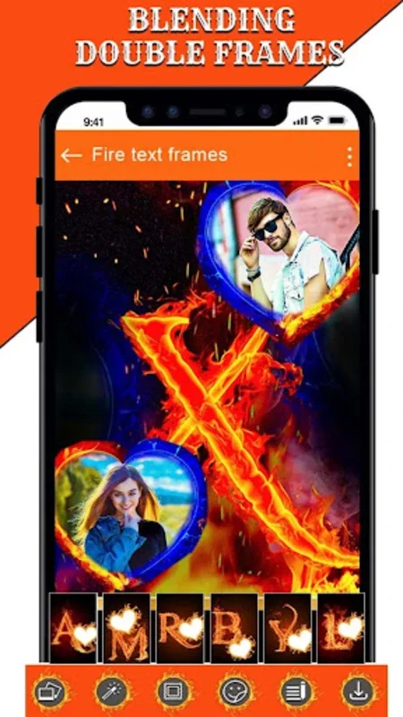 Fire Text Photo Frame for Android - Transform Photos with Fire Effects