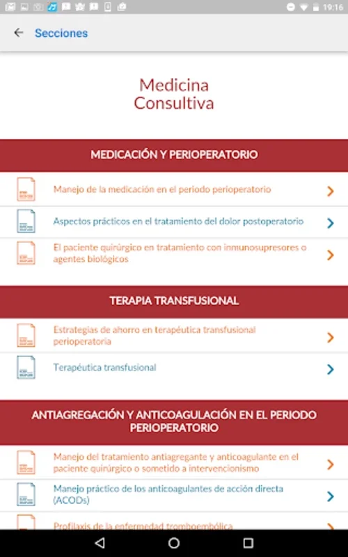 Medicina Consultiva for Android: Aiding Medical Specialists in Perioperative Care