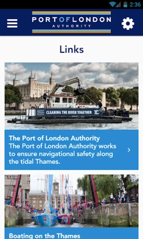 PLA Tidal Thames App for Android: Navigate Thames Safely