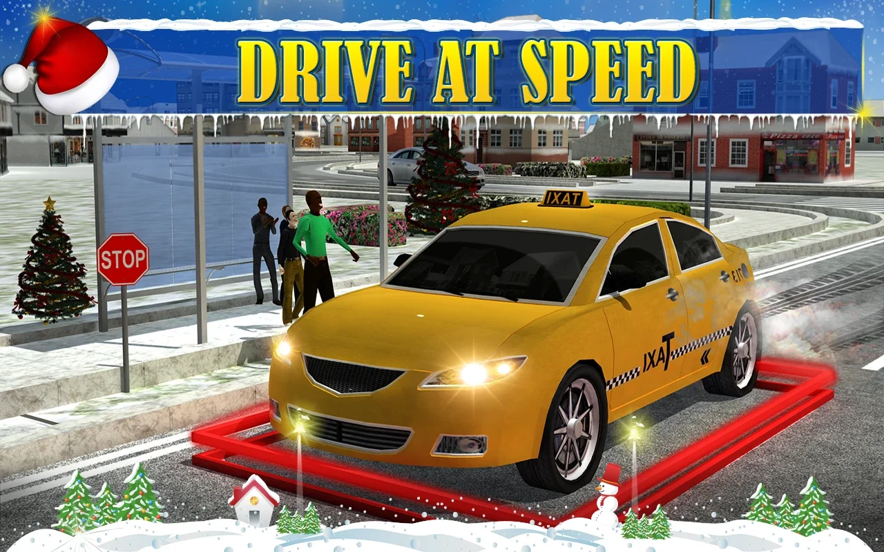 Christmas Taxi Duty 3D for Android - Thrilling Taxi Rides