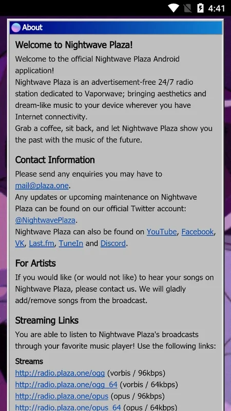 Nightwave Plaza for Android - Enjoy Vaporwave Music and Wallpaper