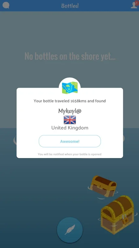 Bottled for Android - Connect Globally with Virtual Bottles