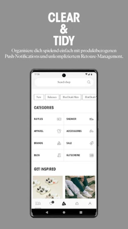 Asphaltgold for Android - Streamlined Sneaker Shopping