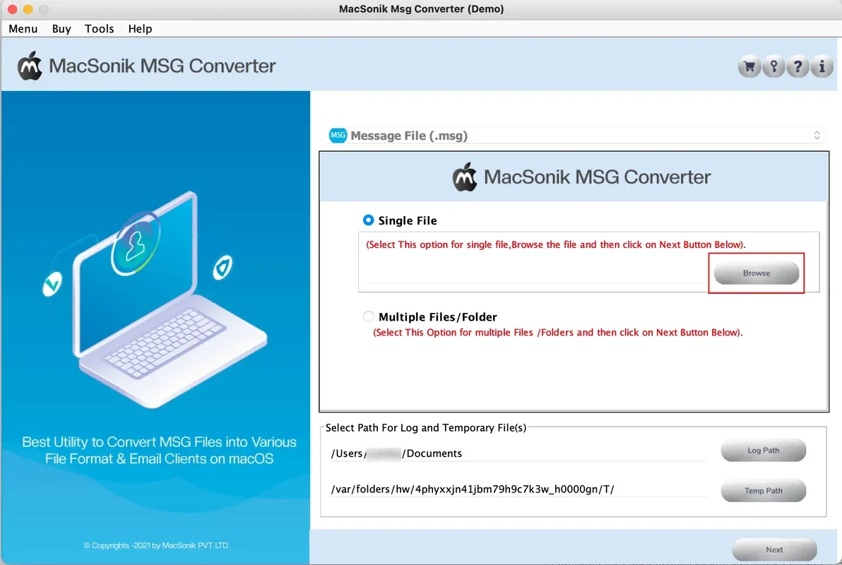 MacSonik MSG Converter for Mac - Convert MSG Files Easily