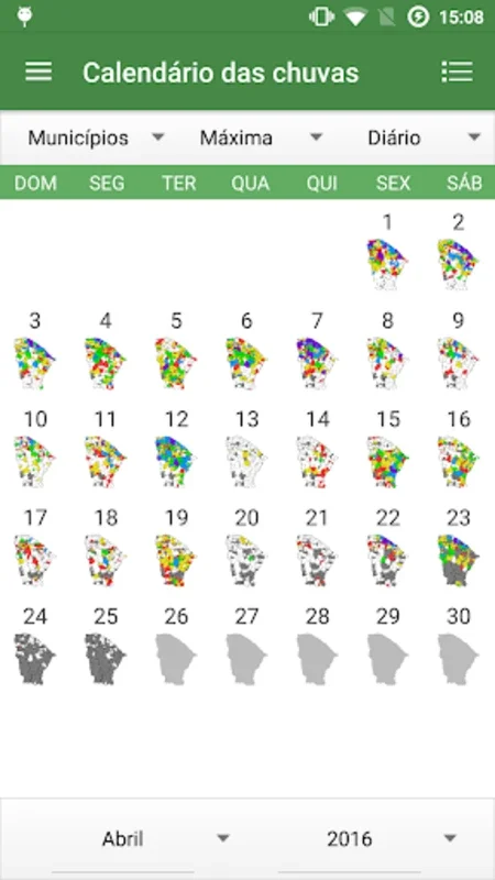 Calendário das Chuvas for Android - Track Rainfall in Ceará