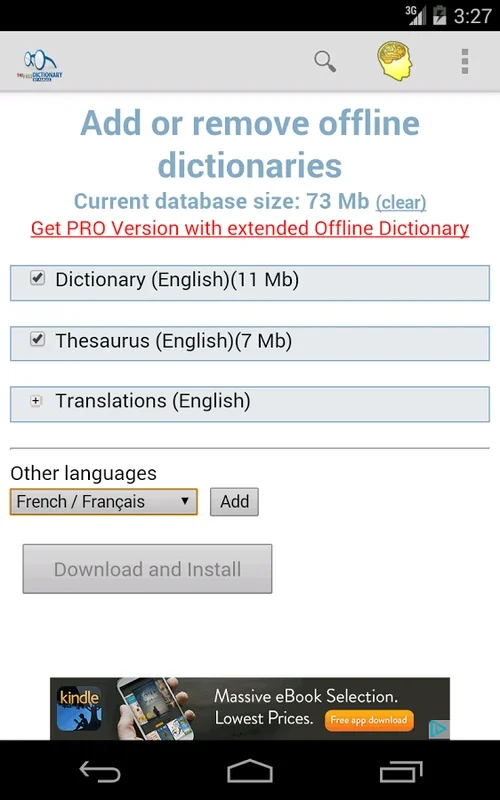 Dictionary for Android - A Multilingual Language Aid