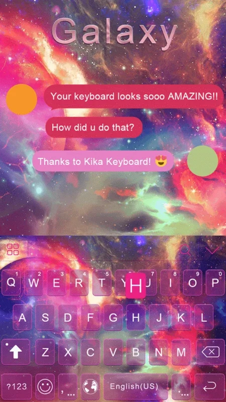 Galaxy for Android - Hypnotizing Keyboard Theme