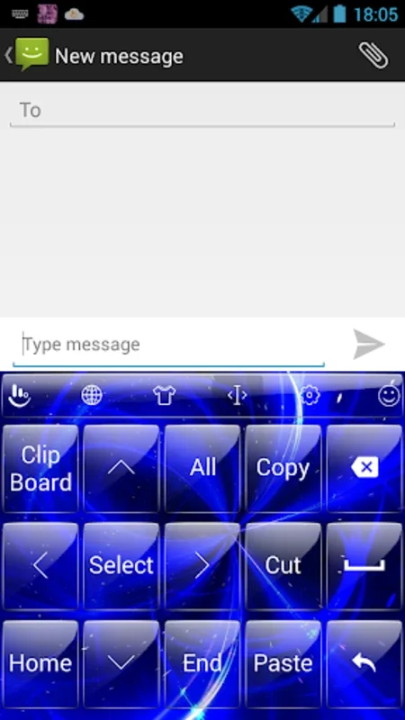 Theme x TouchPal Glass Blue Galaxy for Android - Elegant Keyboard Theme