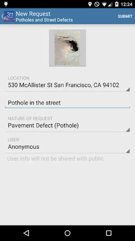 SF311 for Android: Easy Reporting of San Francisco Issues