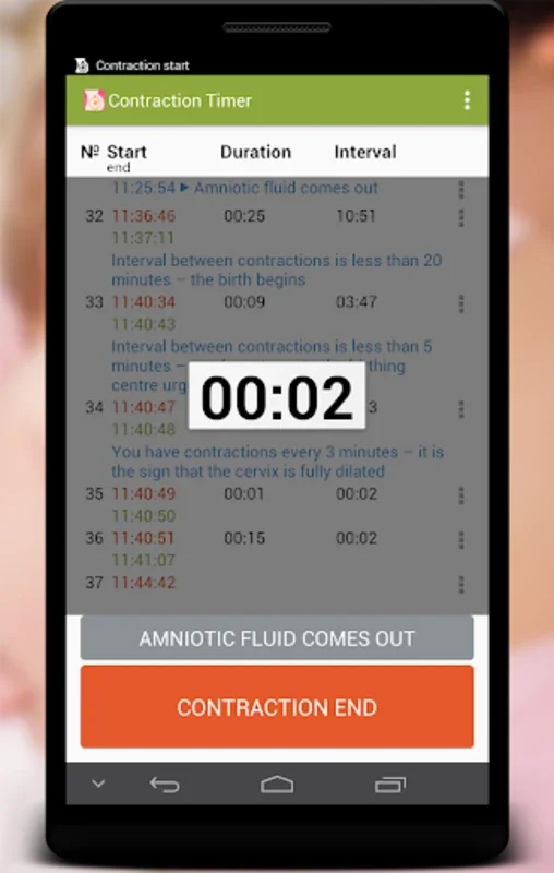 Contraction Timer for Android: Track Labor Progress Efficiently