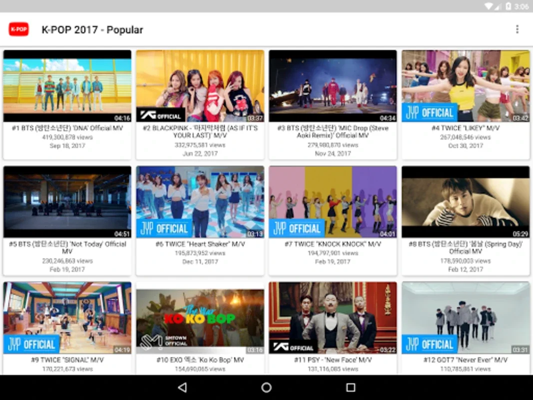 K-POP Tube - Popular & Recent for Android: Explore K-POP World