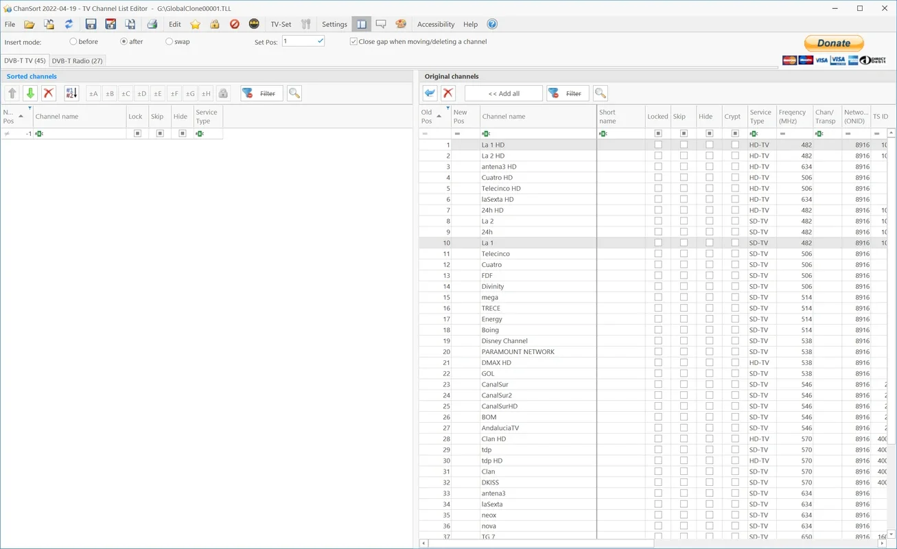 ChanSort for Windows - Simplify Channel Management