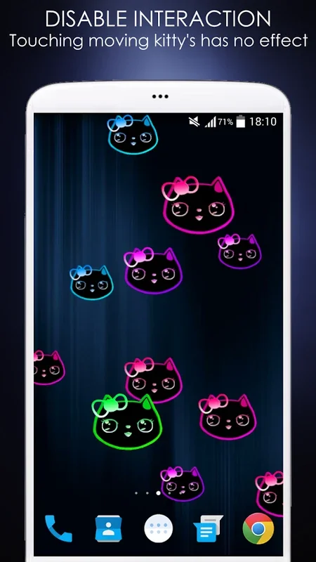 Neon Lily Kitty for Android - Customize Your Live Wallpaper