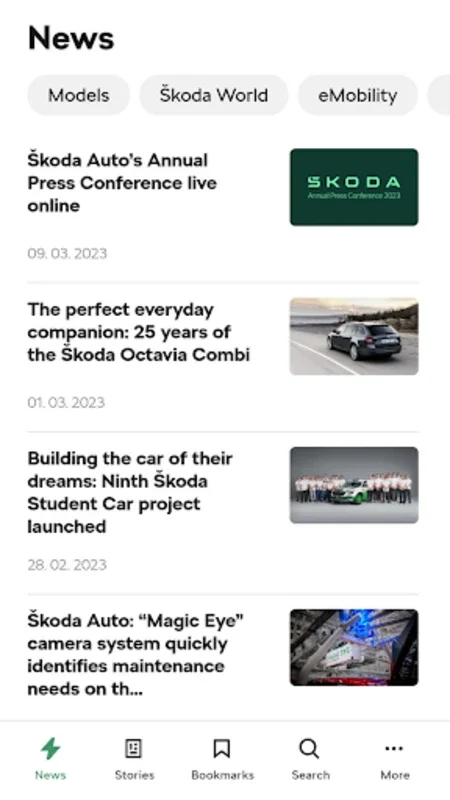 ŠKODA Media Room for Android - Stay Updated with Brand Insights