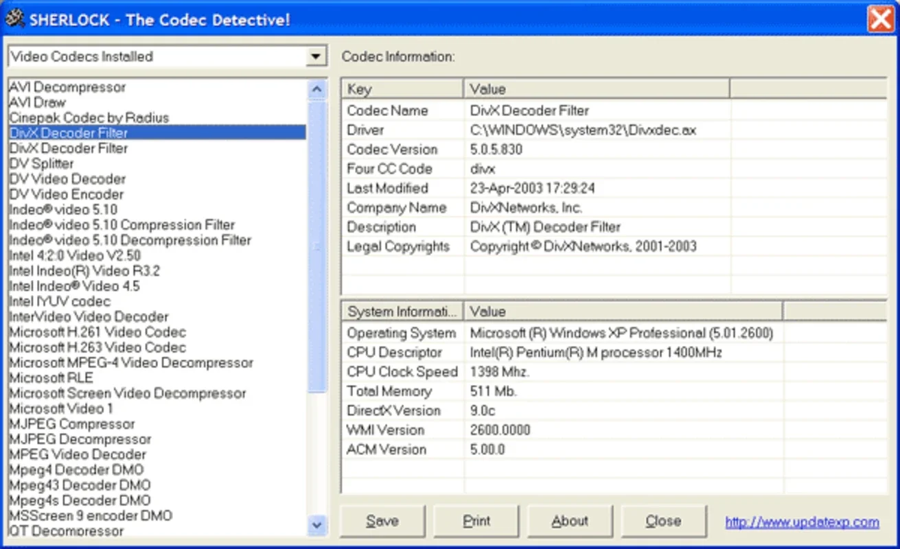 Sherlock for Windows - Efficient Codec Detection