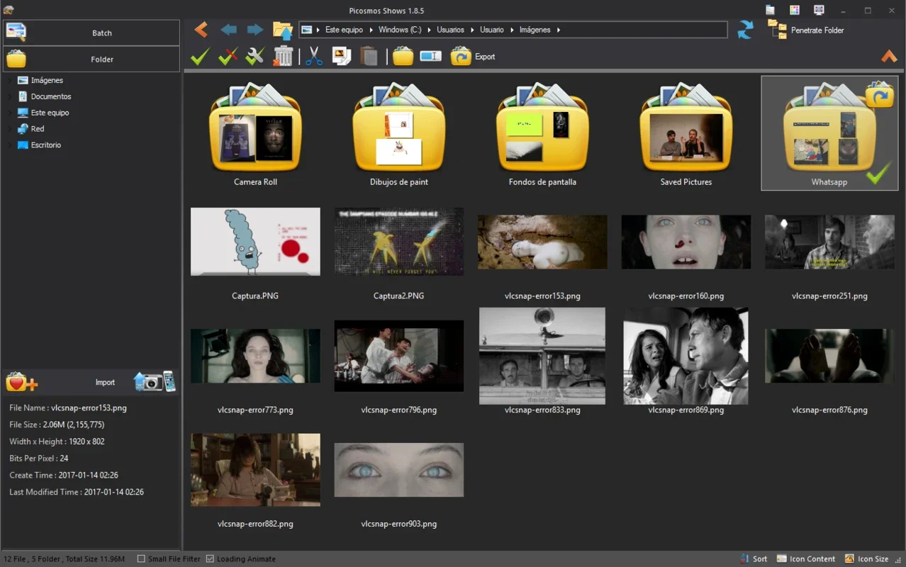 Picosmos Shows for Windows - A Free Photo Editing and Management Tool