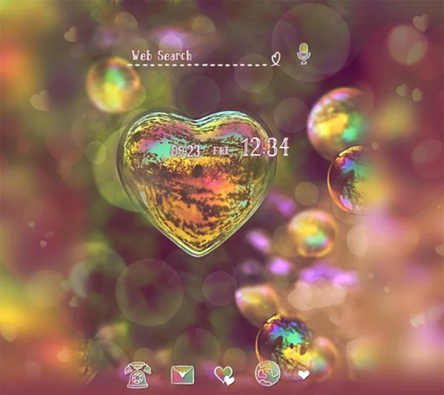 Heart Bubble Theme +HOME for Android: Vast Customization Options