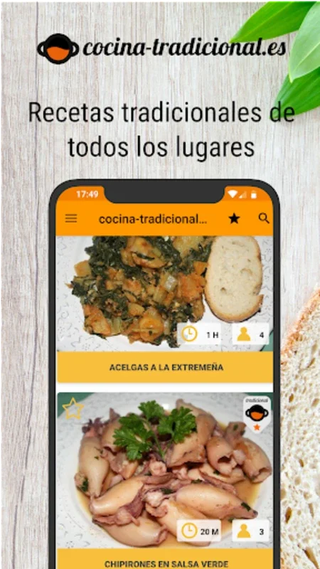 Cocina tradicional (Recetas) for Android - Culinary Delights