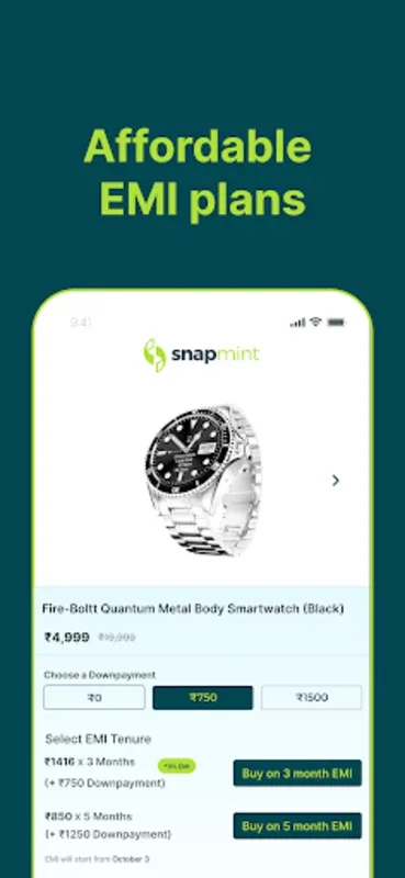 Snapmint for Android - Shop Now, Pay Later