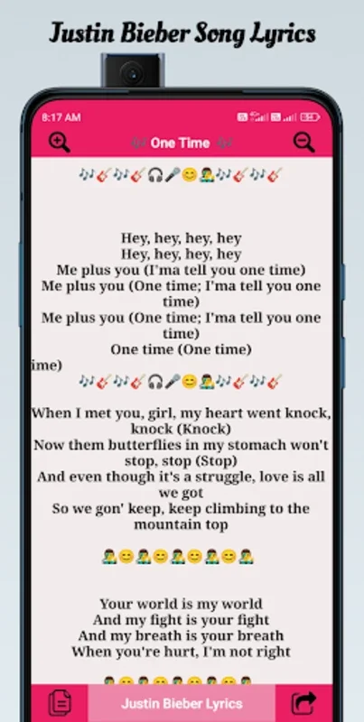 Justin Bieber Song Lyrics for Android - Access & Share