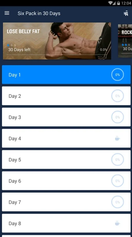 Six Pack in 30 Days: Android App for Toning Abs