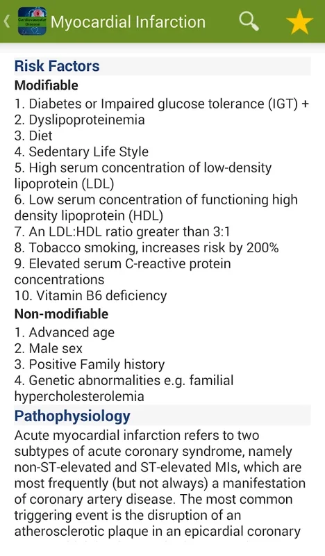 Heart Diseases for Android: Comprehensive Cardiovascular App