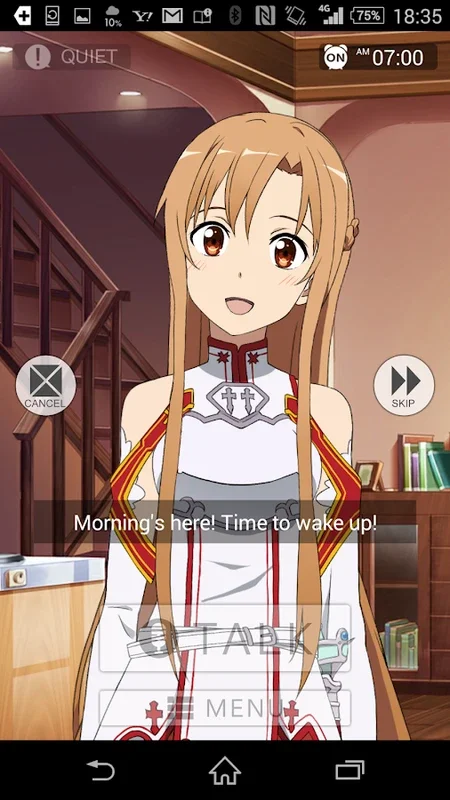 Wake Me Up Asuna for Android - A Unique Alarm Assistant