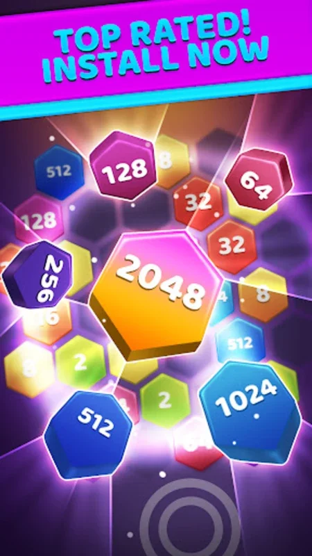 2048 Puzzle Fun for Android - Engaging Hexagon Gameplay