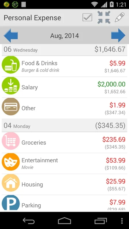 Expense Manager for Android - Efficient Personal Finance Management