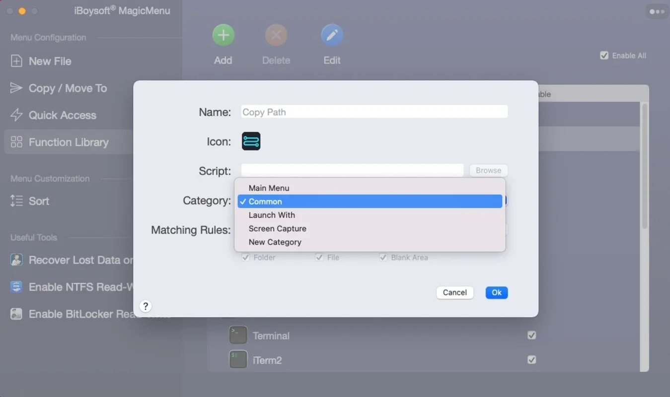 iBoysoft MagicMenu for Mac - Customize Right-Click Menu