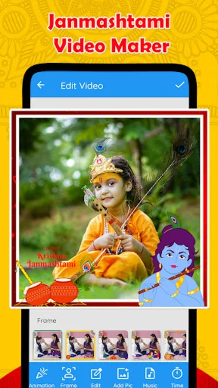 Janmashtami Video Maker for Android - Create Festive Videos