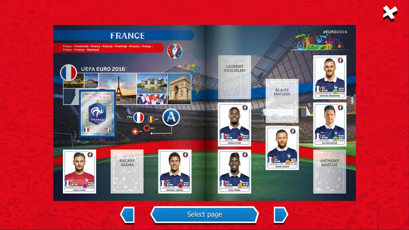 Panini Sticker Album for Android - Virtual EURO 2016 Collection