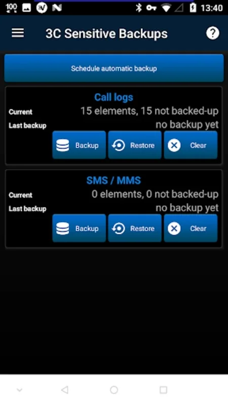 3C Sensitive Backups for Android - Secure Your Data